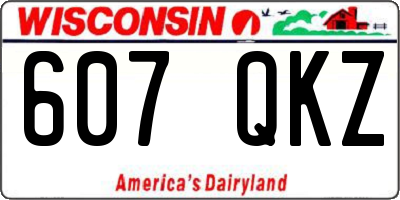 WI license plate 607QKZ