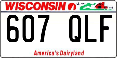 WI license plate 607QLF