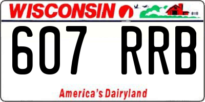 WI license plate 607RRB