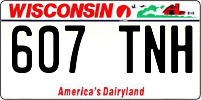 WI license plate 607TNH