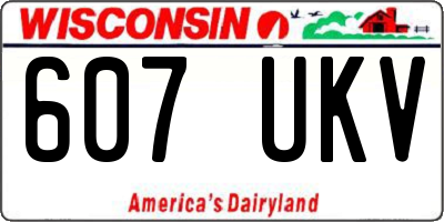 WI license plate 607UKV