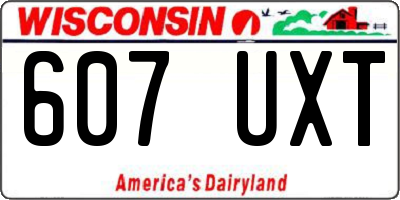 WI license plate 607UXT