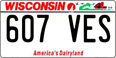 WI license plate 607VES