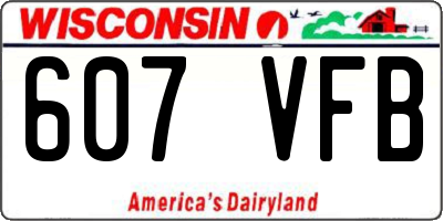 WI license plate 607VFB