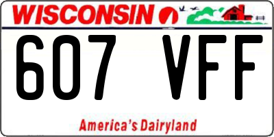 WI license plate 607VFF
