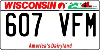 WI license plate 607VFM