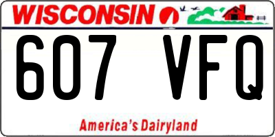 WI license plate 607VFQ