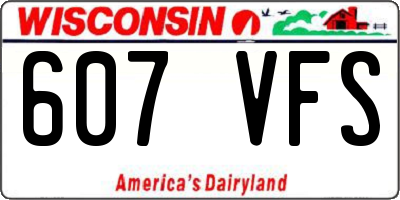 WI license plate 607VFS