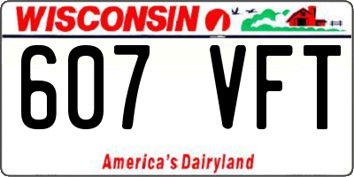 WI license plate 607VFT