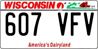 WI license plate 607VFV