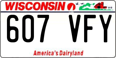WI license plate 607VFY
