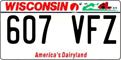 WI license plate 607VFZ