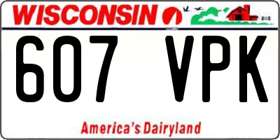 WI license plate 607VPK
