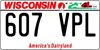 WI license plate 607VPL