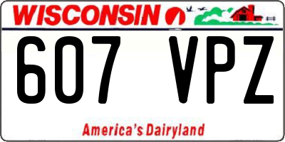 WI license plate 607VPZ