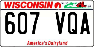 WI license plate 607VQA