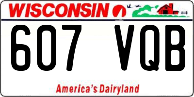 WI license plate 607VQB