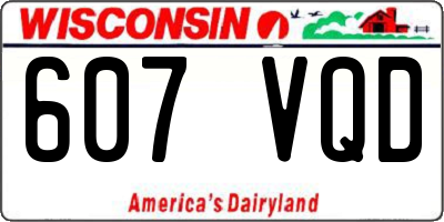 WI license plate 607VQD