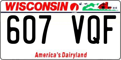 WI license plate 607VQF