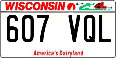 WI license plate 607VQL