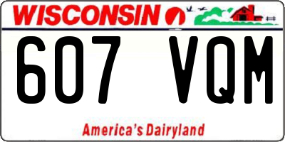WI license plate 607VQM