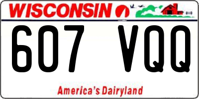 WI license plate 607VQQ