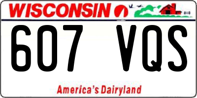 WI license plate 607VQS