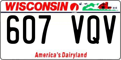 WI license plate 607VQV