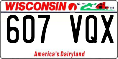 WI license plate 607VQX
