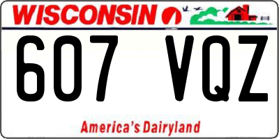 WI license plate 607VQZ