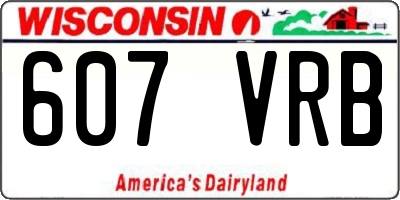 WI license plate 607VRB