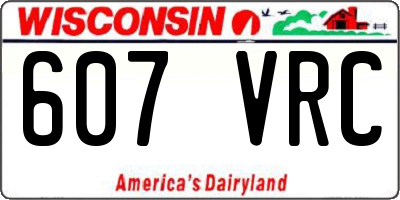 WI license plate 607VRC