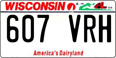 WI license plate 607VRH