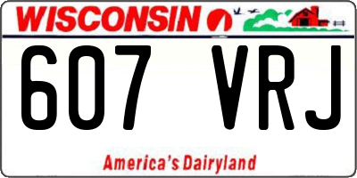 WI license plate 607VRJ