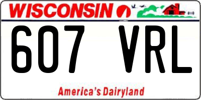 WI license plate 607VRL