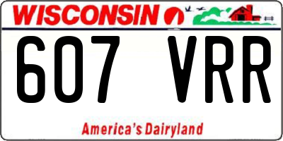 WI license plate 607VRR