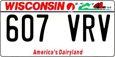WI license plate 607VRV