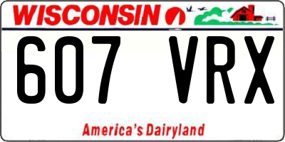 WI license plate 607VRX