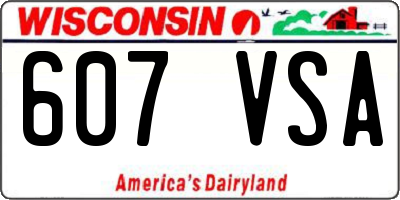 WI license plate 607VSA