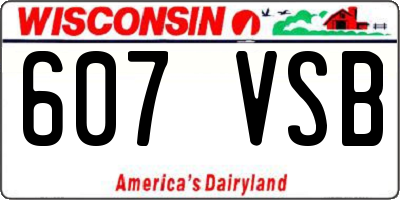 WI license plate 607VSB