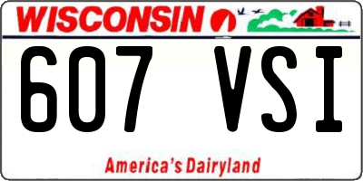 WI license plate 607VSI
