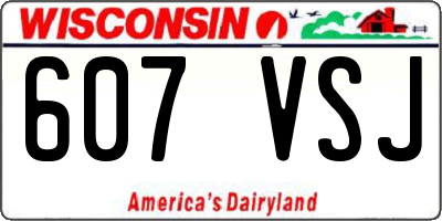 WI license plate 607VSJ