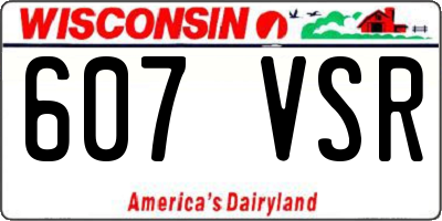 WI license plate 607VSR