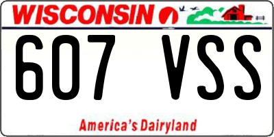 WI license plate 607VSS