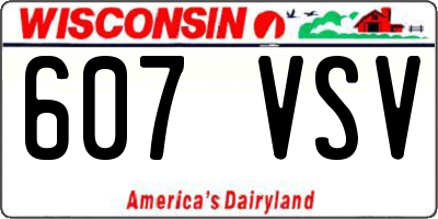 WI license plate 607VSV