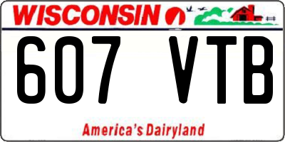 WI license plate 607VTB