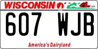 WI license plate 607WJB