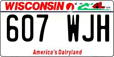 WI license plate 607WJH