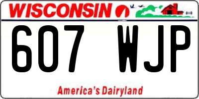 WI license plate 607WJP