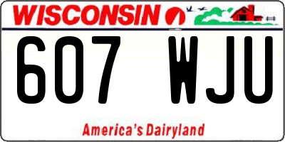 WI license plate 607WJU